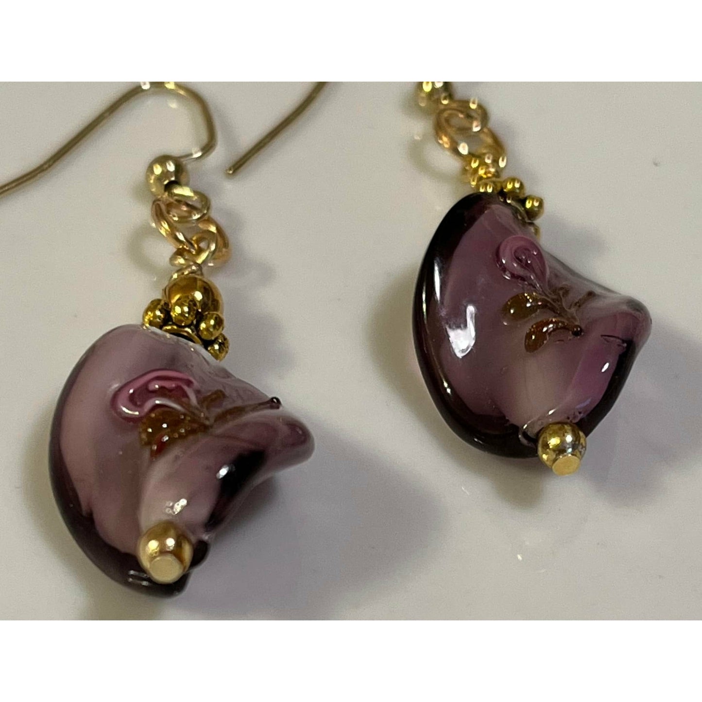 Pretty Purple Twist Earrings