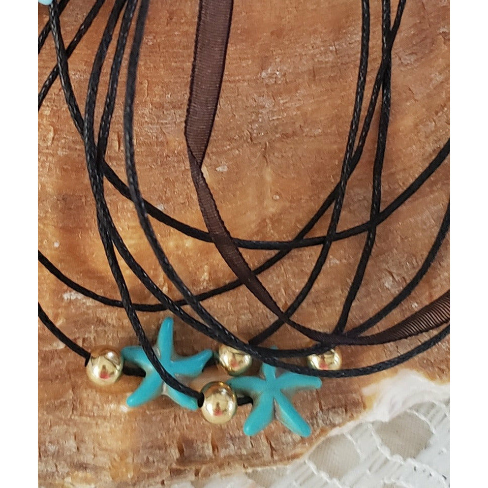Starfish Ribbon Necklace