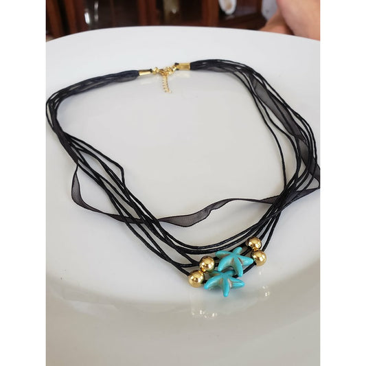 Starfish Ribbon Necklace