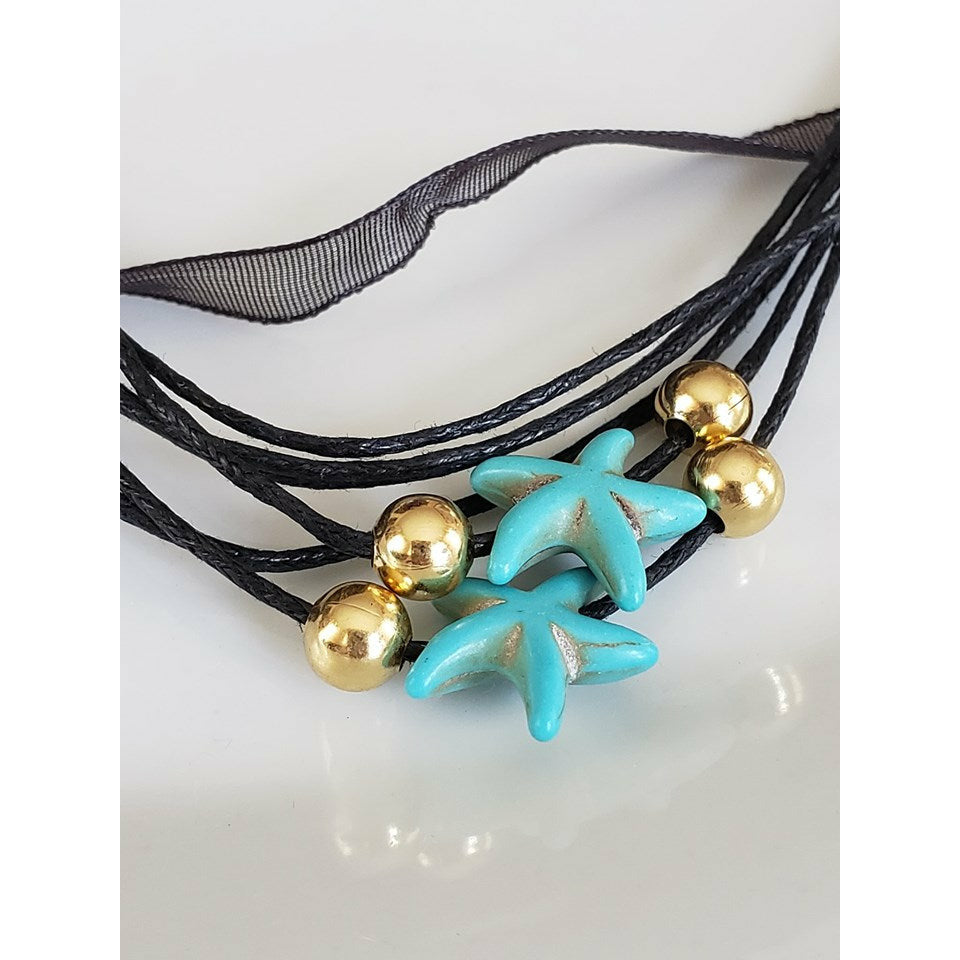 Starfish Ribbon Necklace