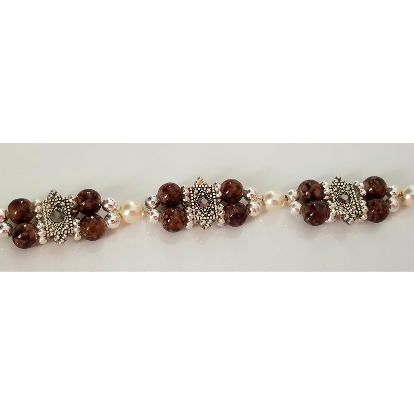 Chocolate Moss Vintage style bracelet and matching earrings