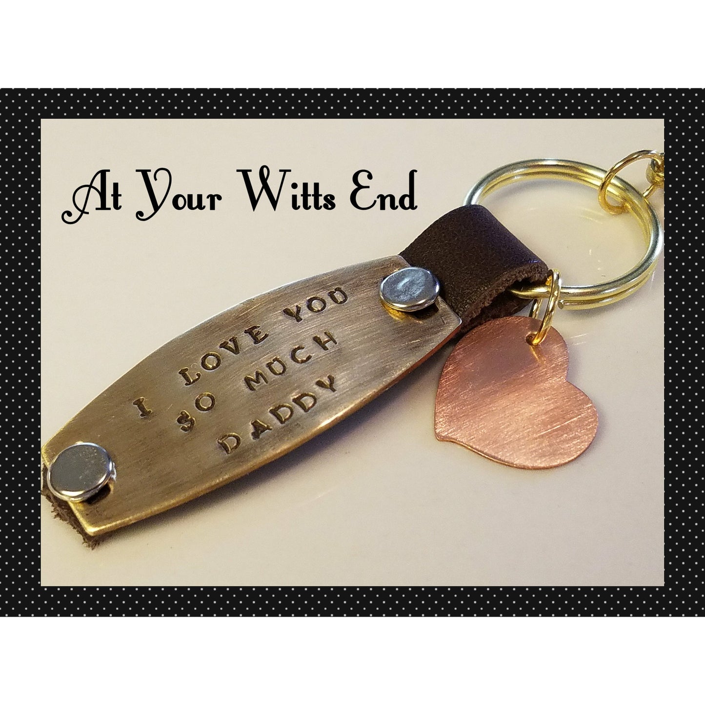 Personalized Leather Keychain  Men's