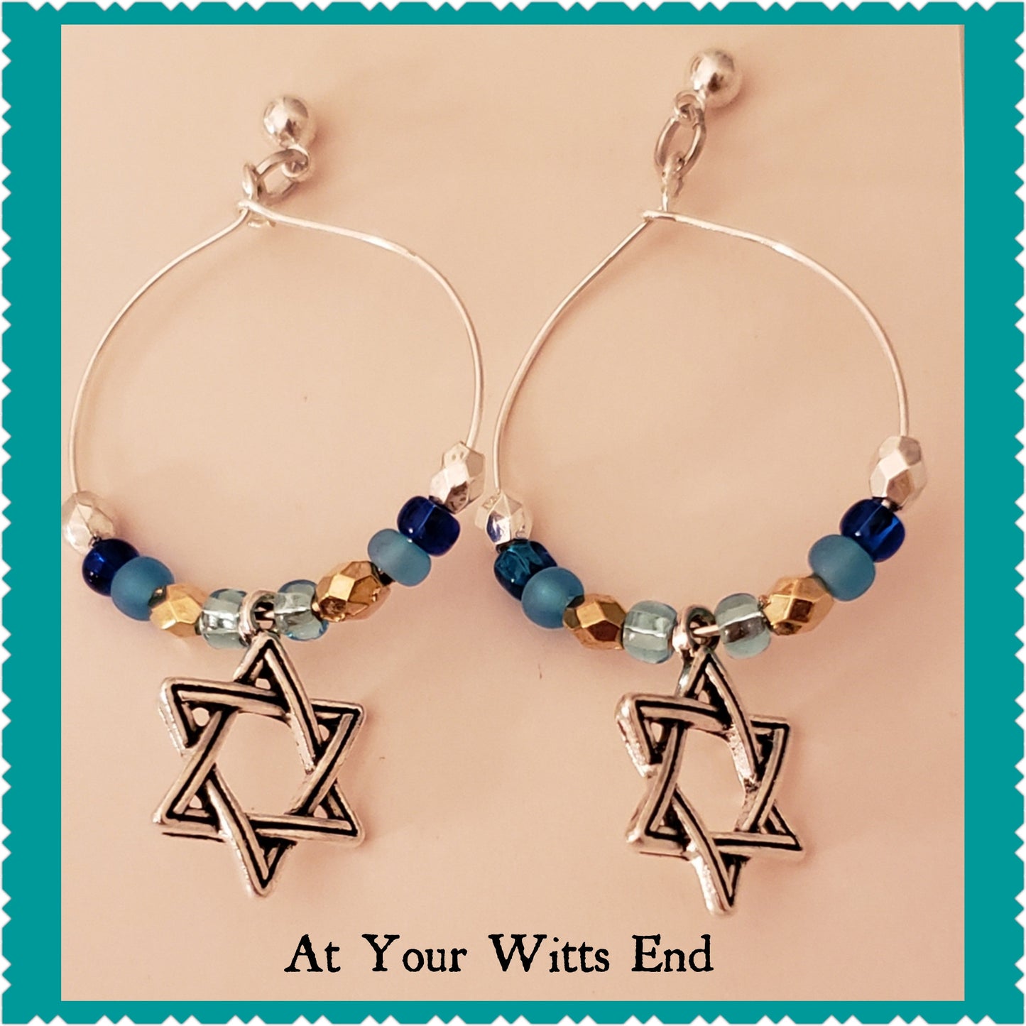 Hanukkah Earrings. Religious jewelry