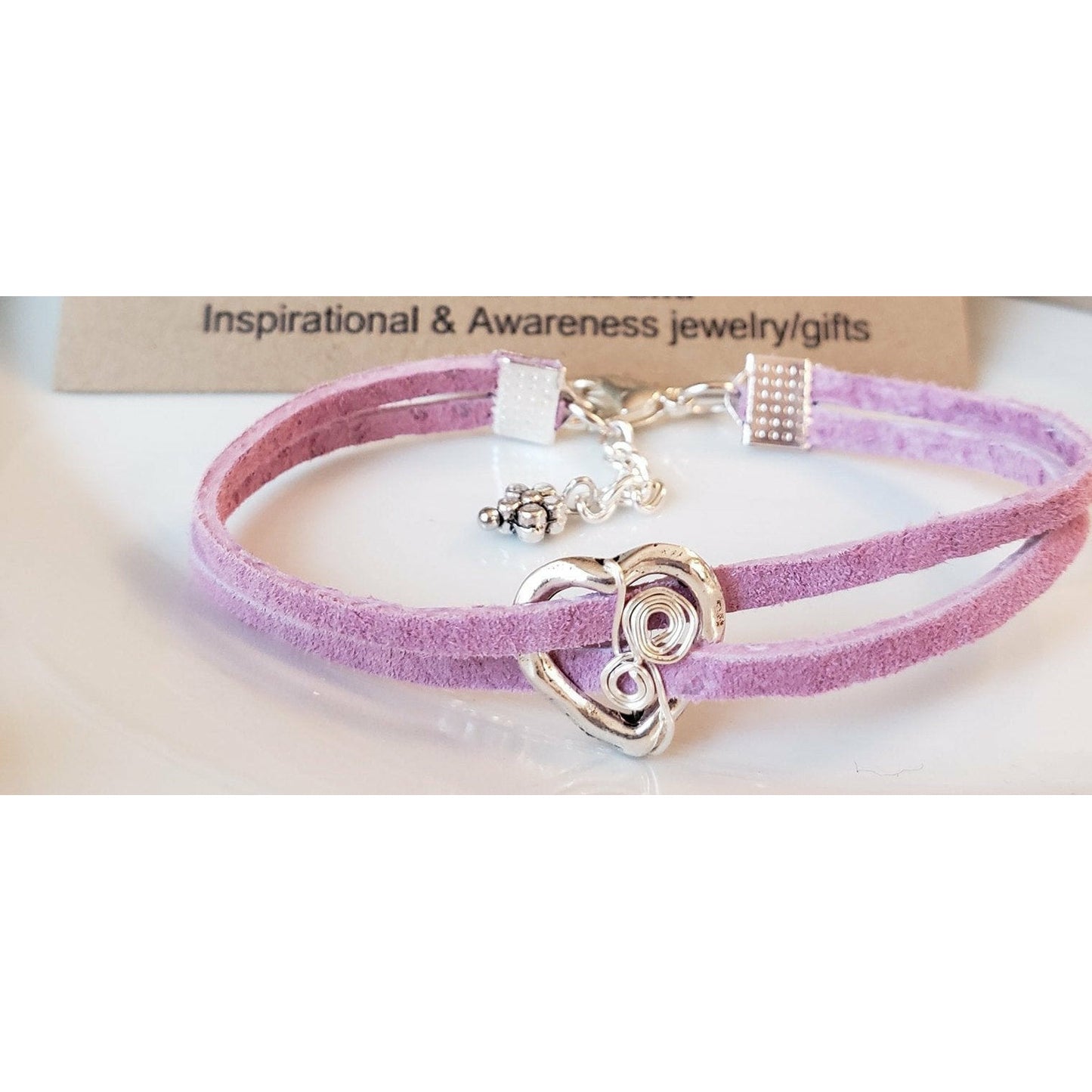 Follow Your Heart suede double strand bracelet