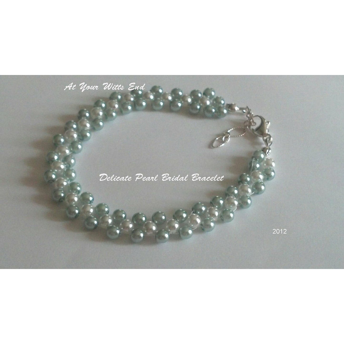 Sage Woven Pearl Bracelet