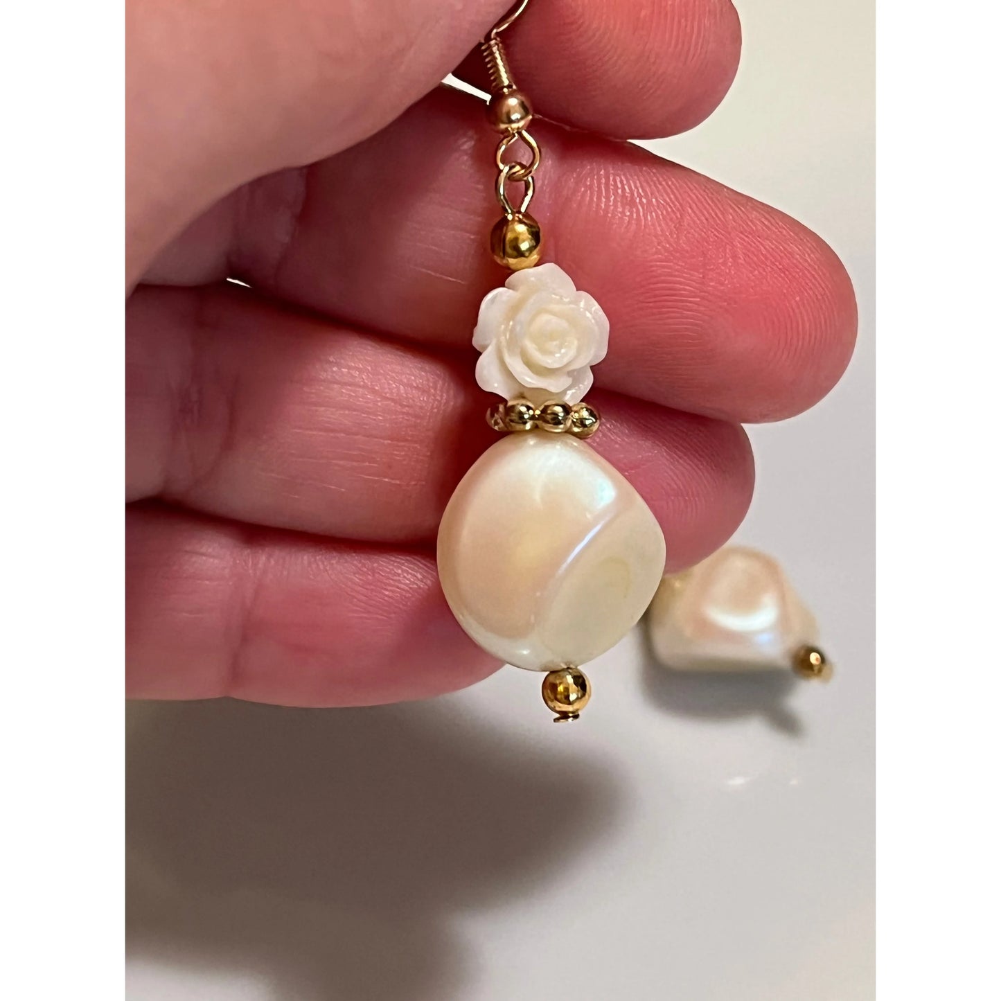 Ivory Rose Earrings