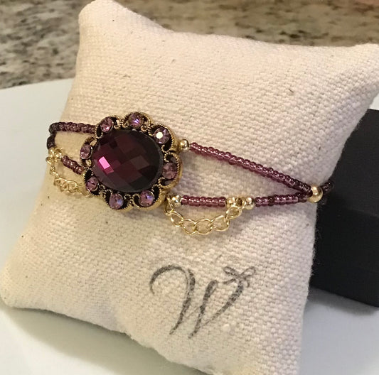 Gorgeous Double Strand Purple Bracelet