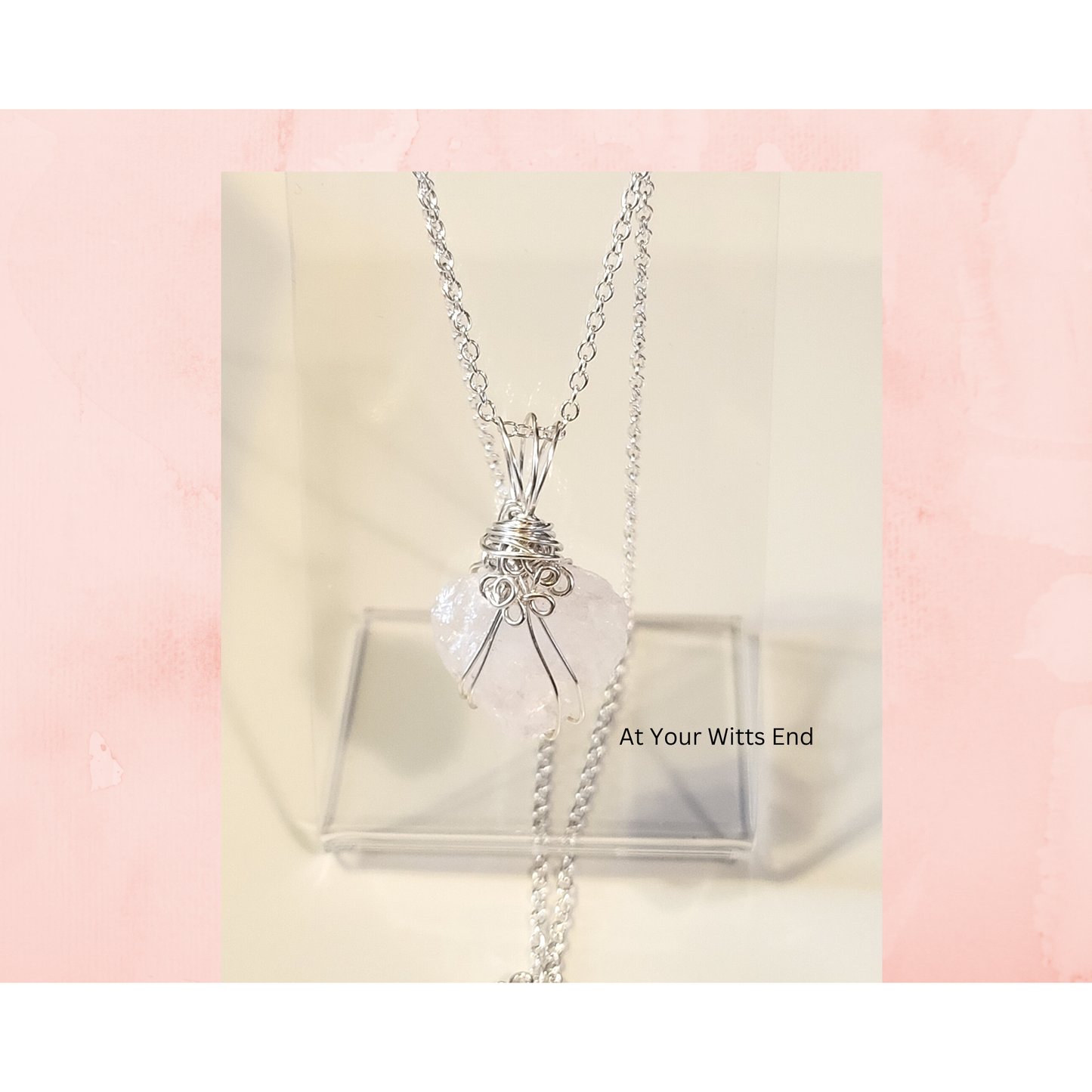 Gorgeous Pink Quartz Stone Necklace