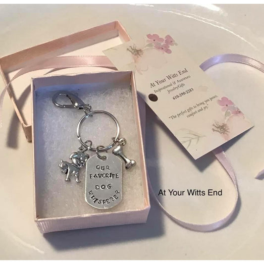 Custom Dog Keychain with charms & personalized tag